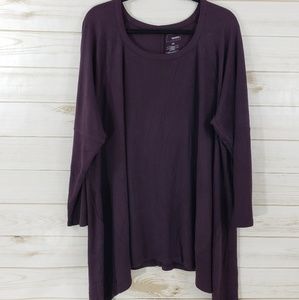 Sonoma Eggplant 3X Long Sleeve Sweater